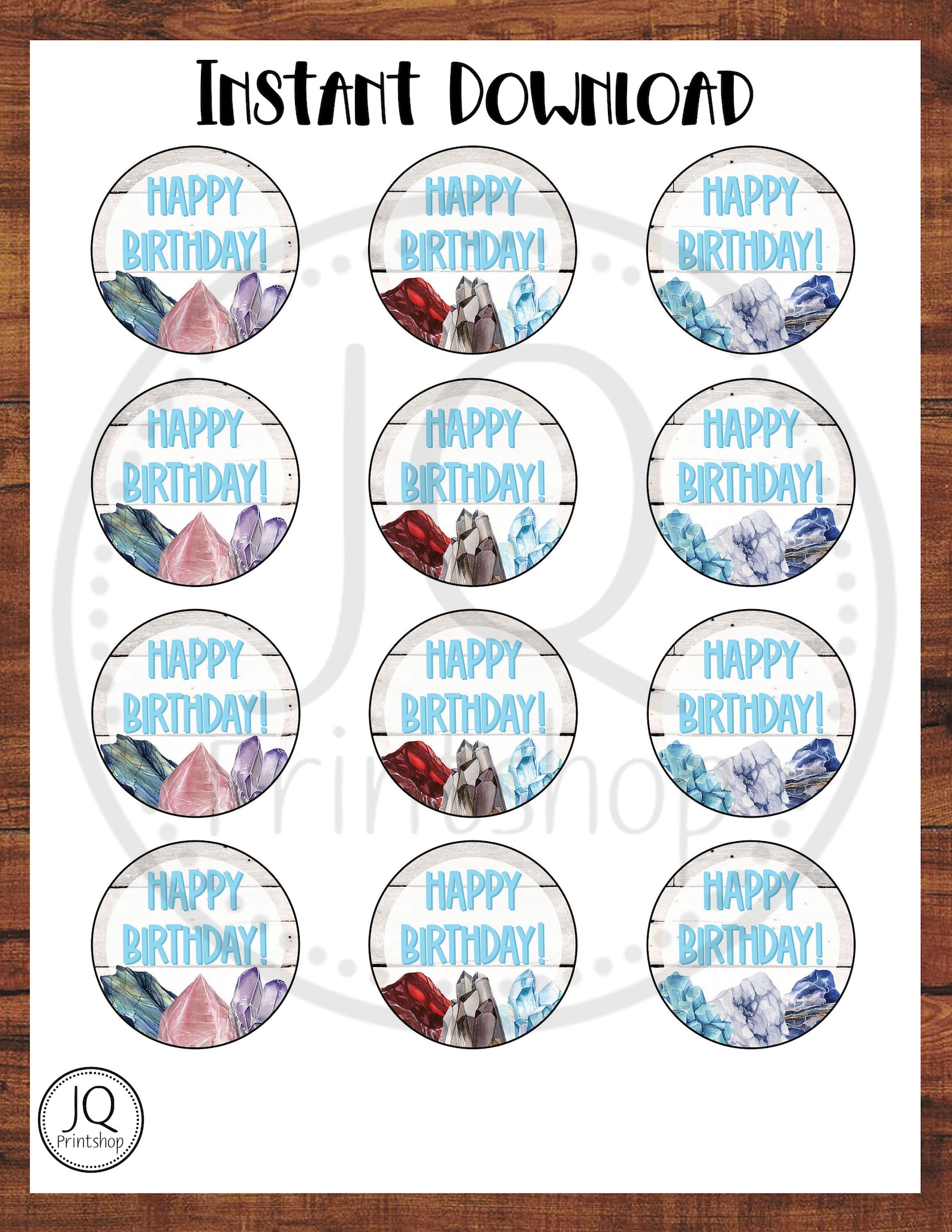 PRINTABLE Geology Theme Birthday Bundle Geology Theme Cupcake Etsy