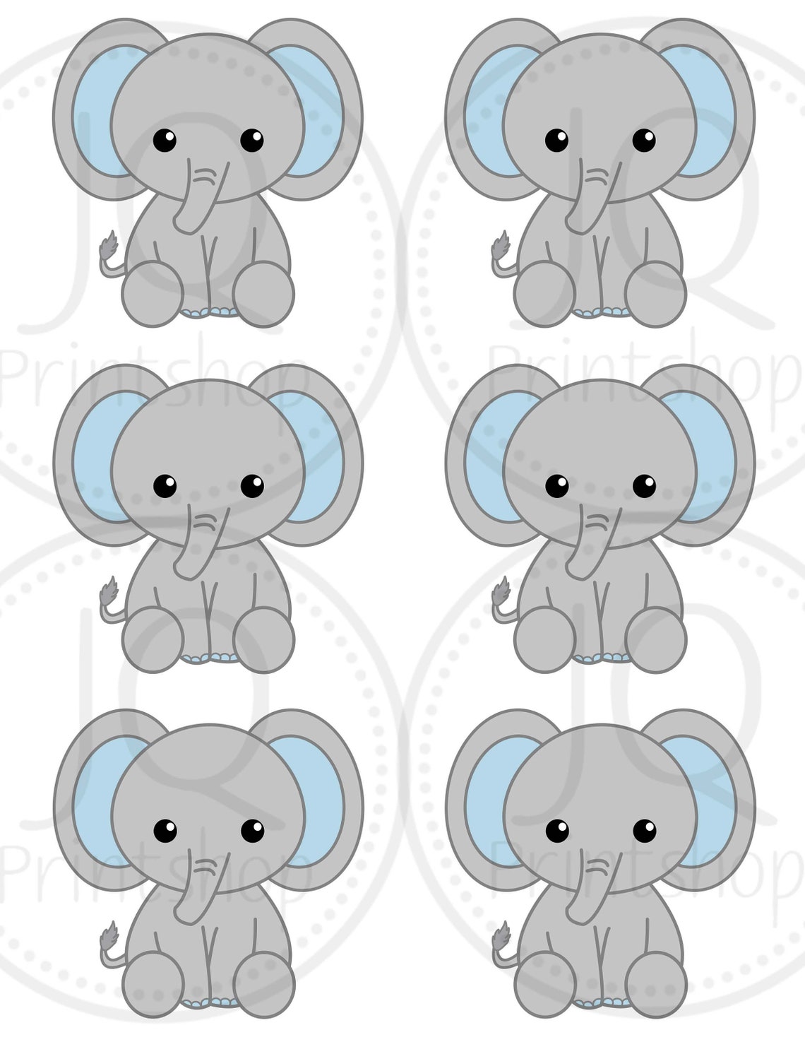 Printable Elephant Baby Shower Decoration Baby Shower Cut | Etsy