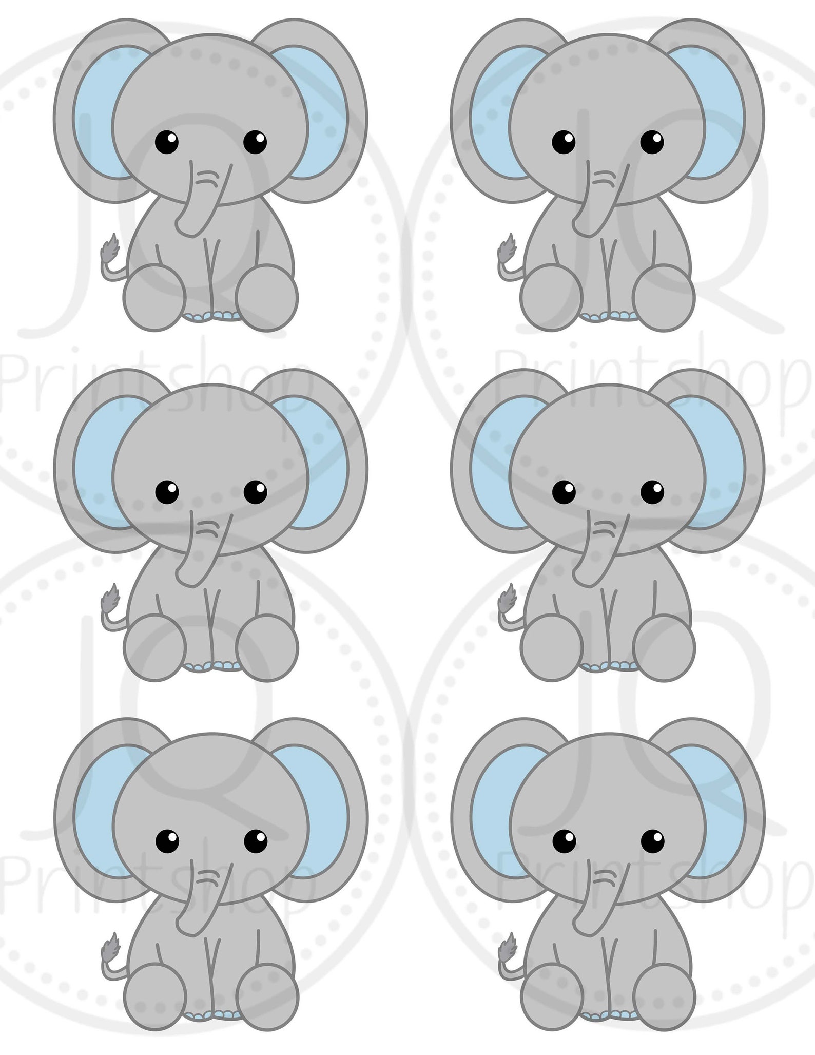 Printable Elephant Baby Shower Decoration Baby Shower Cut Etsy