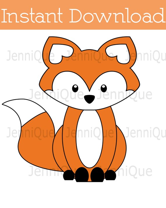 Printable Fox Decorations Fox Baby Shower Decoration Fox Etsy