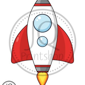 Printable Astronaut, Printable Rocket, Space Theme Birthday Decoration ...