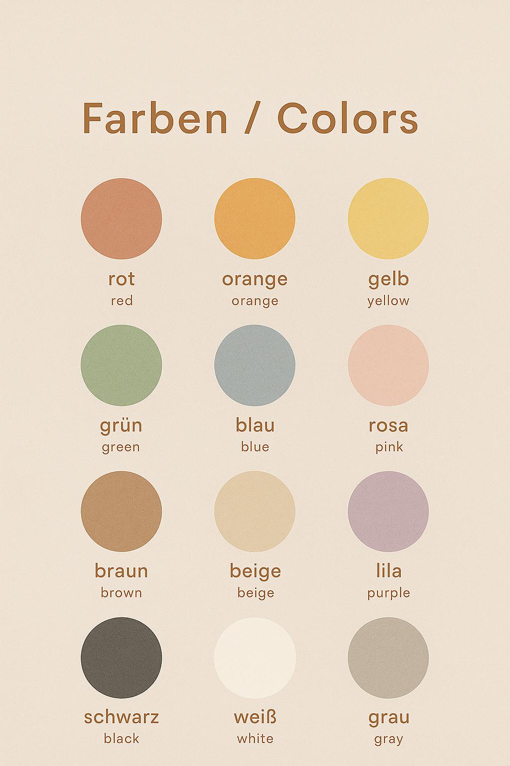 Boho Colors Learning Poster for Children | Montessori Color Theory ...
