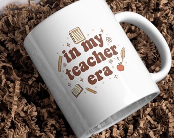 Taza "En mi época de profesor", regalo retro para profesor