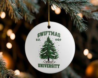 Adorno navideño de la Universidad Swiftmas, decoración para el árbol de Navidad