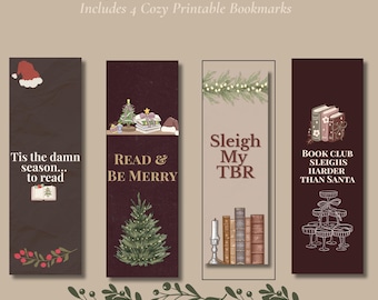 Paquete de marcapáginas navideños / Regalo para amantes de los libros (descarga digital)