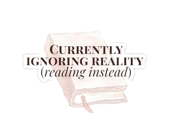 Pegatina para libro «Ignorando la realidad» / Regalo para lectores, Adhesivo para portátil