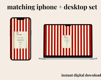 Envuelto en amor: fondos de pantalla para iPhone y escritorio a juego / Estética romántica de Swiftie / Descarga digital de San Valentín