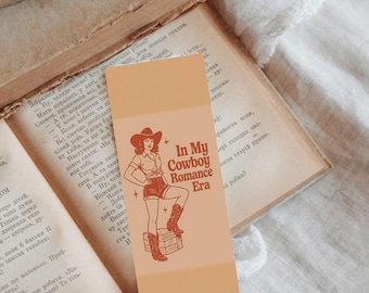 Marcapáginas de la época del romance vaquero, regalo retro de vaquera (descarga digital)