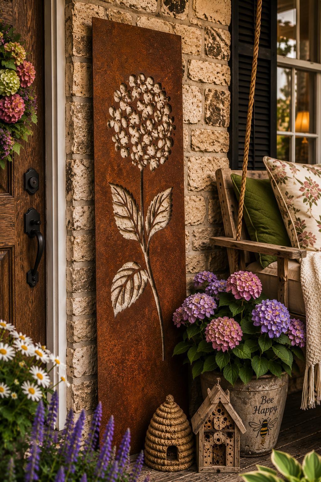 Hydrangea Porch Sign - Etsy