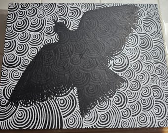 Swirl Series, Original Acrylic Artwork - "Fly Away"