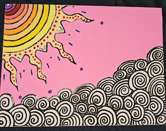 Swirl Series #6, Canvas Acrylic Painting - "The Other Side/Rising Above"