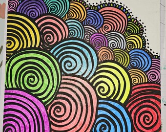 Original Acrylic Artwork, Swirl Series - "Wayward"