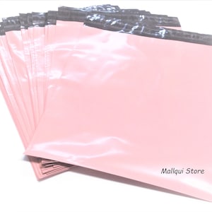 100 Pale Pink Color 12 x 15.5 Poly Mailer Bags, shipping, mailing envelope image 1