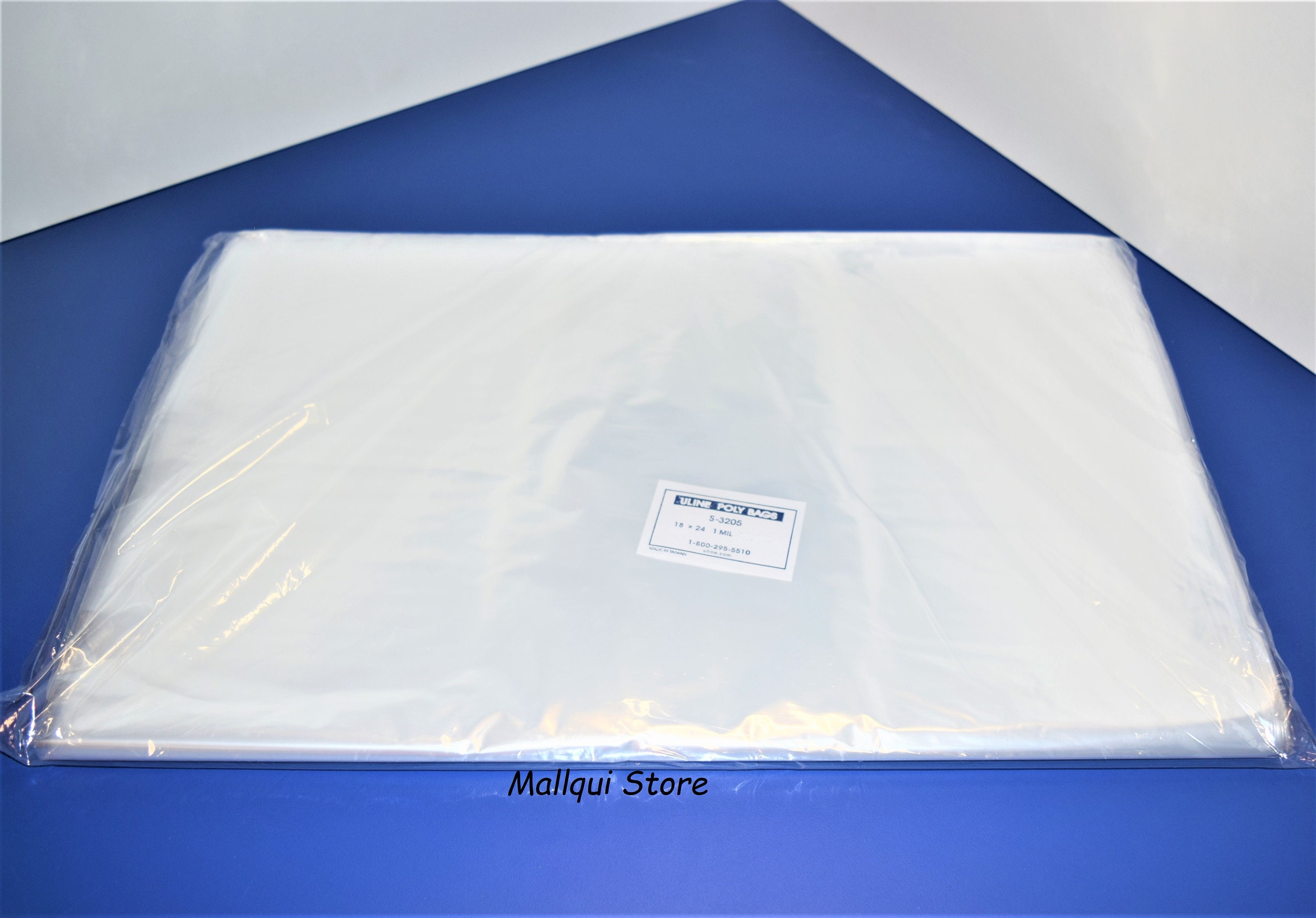 500 CLEAR 18 x 24 POLY BAGS PLASTIC LAY FLAT OPEN TOP PACKING ULINE BEST 1 MIL 