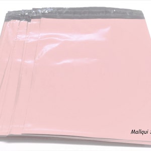 100 Pale Pink Color 12 x 15.5 Poly Mailer Bags, shipping, mailing envelope image 2