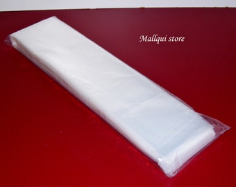 25 Clear 4 x 52 Poly Bags 2 MIL Thick Uline Plastic flat open top packaging