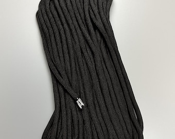 Cuerda de paracaídas Mil-Spec 550 negra MIL-C-5040H / Cuerda Atwood / Fabricada en EE. UU. / Elija la longitud