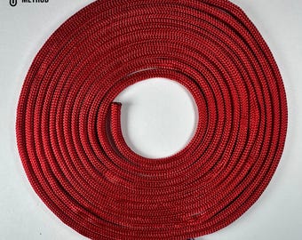 Paracord rojo 550 / Cordón de nailon fabricado en EE. UU. para bricolaje y manualidades