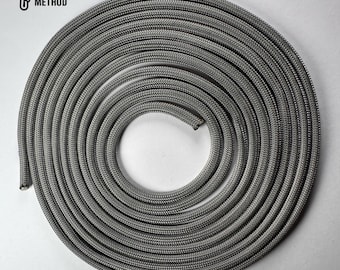 Paracord 550 gris: cordón duradero para manualidades, fabricado en EE. UU.
