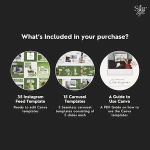 50 Matcha Instagram Feed Template | Editable Carousel Canva Template | Social Media Manager (Digital Download) image 12