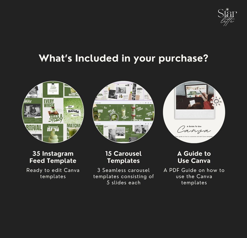 50 Matcha Instagram Feed Template | Editable Carousel Canva Template | Social Media Manager (Digital Download) image 12