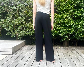 Wide Leg Merino Wool Pants - Heavyweight Pure Wool - Oeko Tex Certified