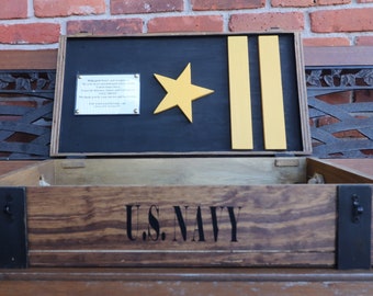 Care Package Retirement Chest, Storage, Shadow box, Military, Veteran, Law Enforcement, First Responder