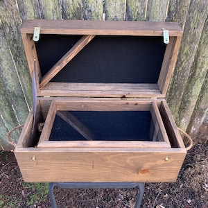 24 Military Chest and Shadow Box Tray, with Flag Display on Lid image 4