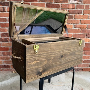 24 Military Chest and Shadow Box Tray, with Flag Display on Lid image 8