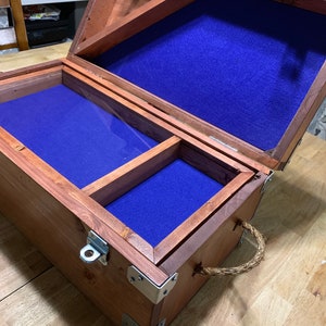 24 Military Chest and Shadow Box Tray, with Flag Display on Lid image 9