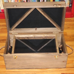 24 Military Chest and Shadow Box Tray, with Flag Display on Lid image 7