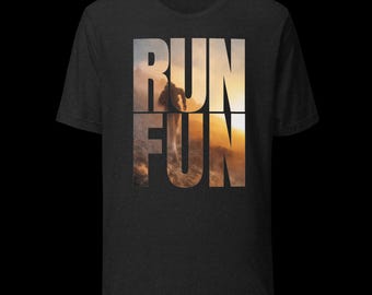 Run Fun Trail Running T-Shirt | Outdoor Runner Lifestyle Tee | Photo Graphic Tee | Almost Fast