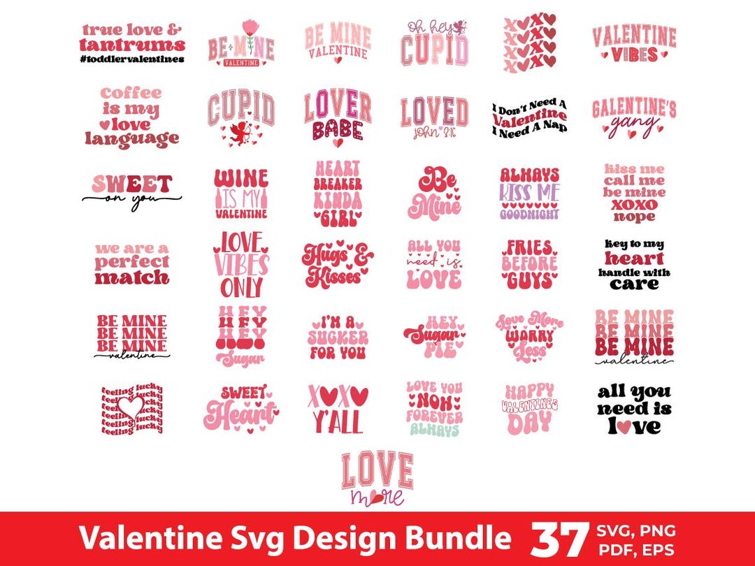 Valentine’s Day SVG Bundle, Be Mine SVG, Love SVG, Valentine Shirt Svg ...