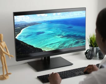 Kustlandschap Hawaï | Turkoois oceaanfotografie | Natuurkunst op het eiland Oahu | Digitale kunst tropisch strand