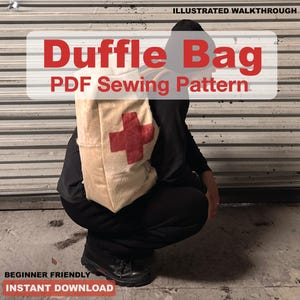 Duffle Bag Sewing Pattern | Weekender Bag PDF Pattern | Travel Bag Pattern | Overnight Bag | Beginner Friendly Pattern | Digital Download