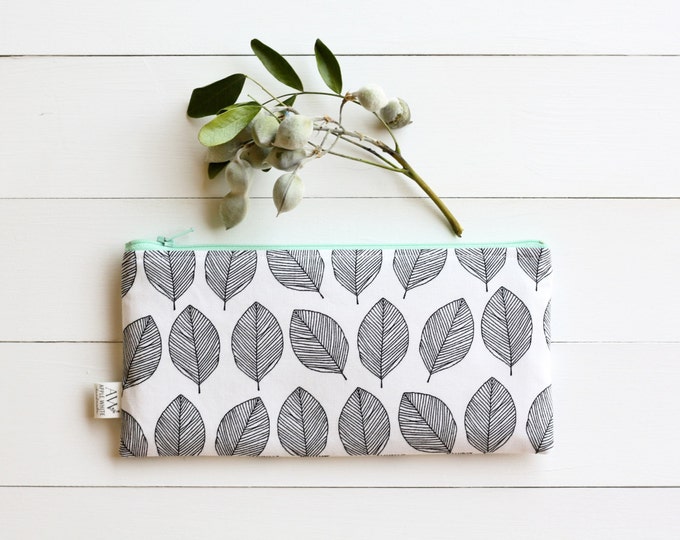 Zipper Pouch Pencil Pouch Back to School Pencil Case Black Etsy