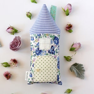 Liberty of London, Cottagecore Tooth Fairy Pillow, Tooth Fairy House, Fairy Door, Gift for Kids, Children&#39;s Gift, Kids, Cottage Style, Blue