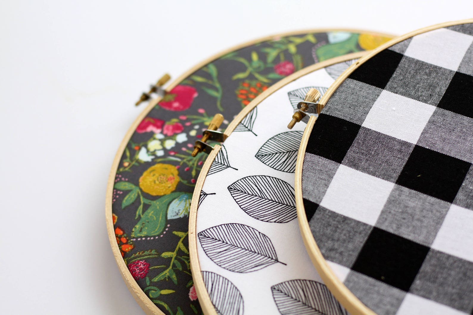 Gingham Cork Board Memo Board Embroidery Hoop Office Decor Etsy