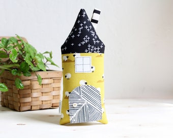 Tooth Fairy Pillow, Fairy Door, Toothfairy, Kids Neutral Gift, Imaginative Play, Yellow, Black, Sheep, Tooth Fairy House, Tooth Fairy House,