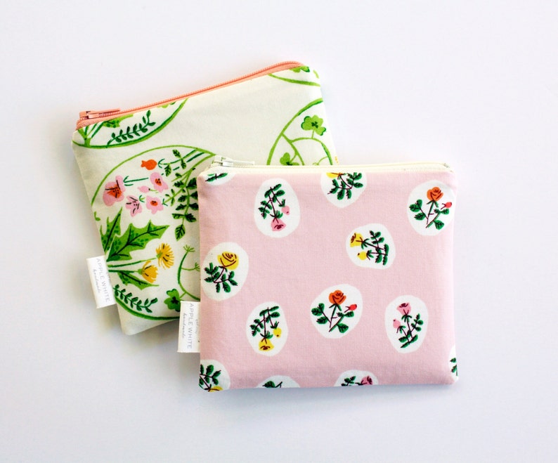 Floral Coin Purse, Zipper Pouch, Floral Wallet, Pencil Case, Flower Girl, School Supplies, Teens, Women, Organize, Wedding Party Gift, Bag image 5