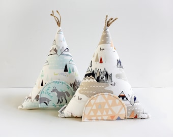 Zahnfee Kissen, Zahnfee, Teepee, Kinder Stofftier, Dekokissen, Kinder, Geschenk für Kinder, Stofftier, Andenken, Tipi,