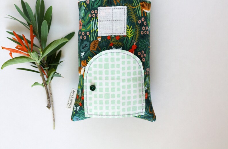 Jungle Nursery Decor, Tooth Fairy Pillow, Fairy Door, Jungle , Green Plants, Kids Toy, Keepsake, Monkey, Tiger, Kids Decor, Childrens Gifts image 5