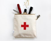 Father's Day First Aid Bag, Men, Women, Canvas, Utility, Zipper Pouch, Swiss Red Cross, Men, Pouch, Unisex, Organizer, Travel Bag, Women