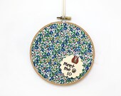 Memo Board/Cork Board /Blue Floral Liberty of London Cork Board with Pins/ Organization/Wall Decor/Home/Home Office