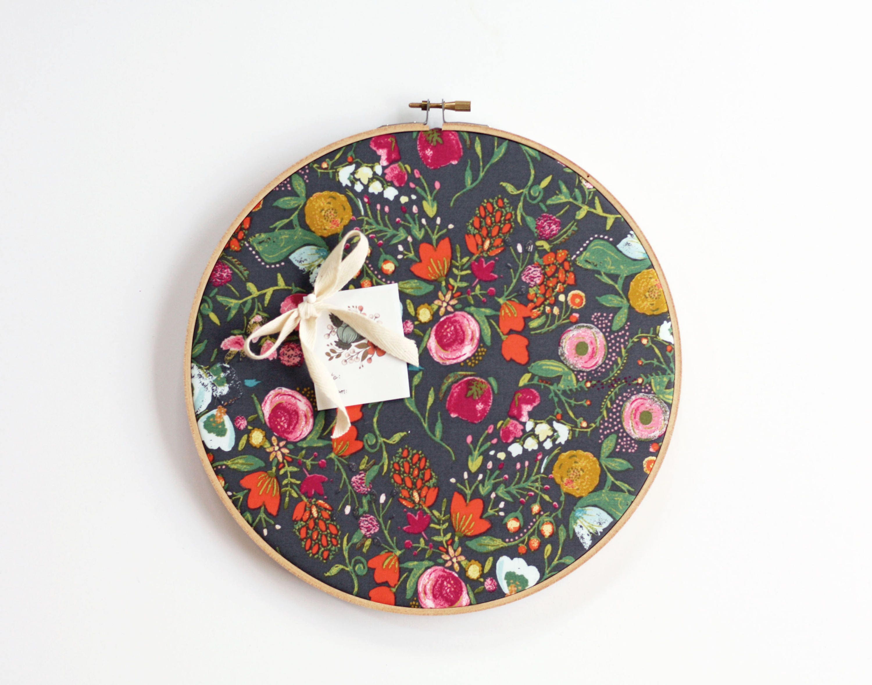 Cork Board Bulletin Board Hoop Art Memo Board Embroidery Etsy