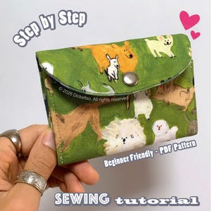 Two Pocket Easy Wallet Sewing Pattern, Beginner Friendly Mini Bag Tutorial (PDF Download)