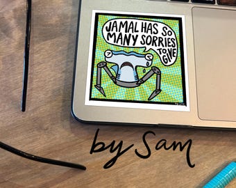 So Many Sorries To Give Sticker | DCC Hammerhead Shark Vinyl Sticker