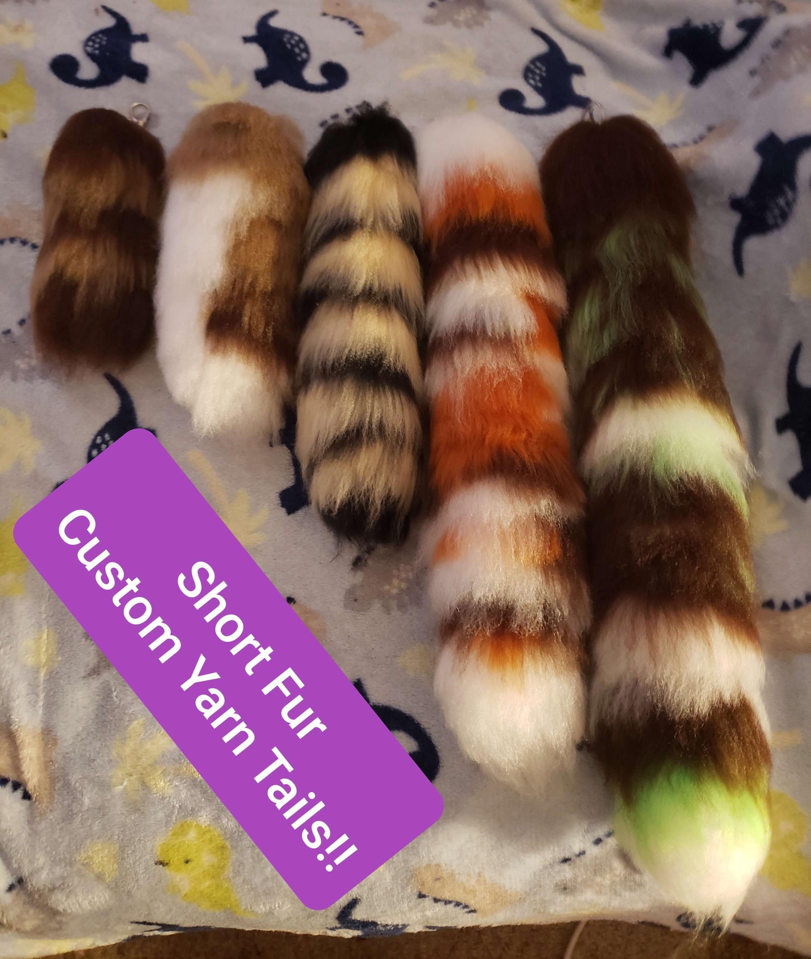 Short Fur Custom Yarn Tails! Design Your Very Own Tail! - Etsy