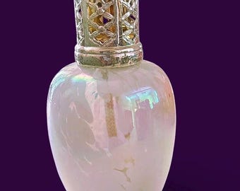 Vintage irisierende Kunst-Glasduft-Lampe Opal Perlmutt-Öl-Diffusor Lampe Berger-Art katalytischer Brenner Retro Hauptgeschenk