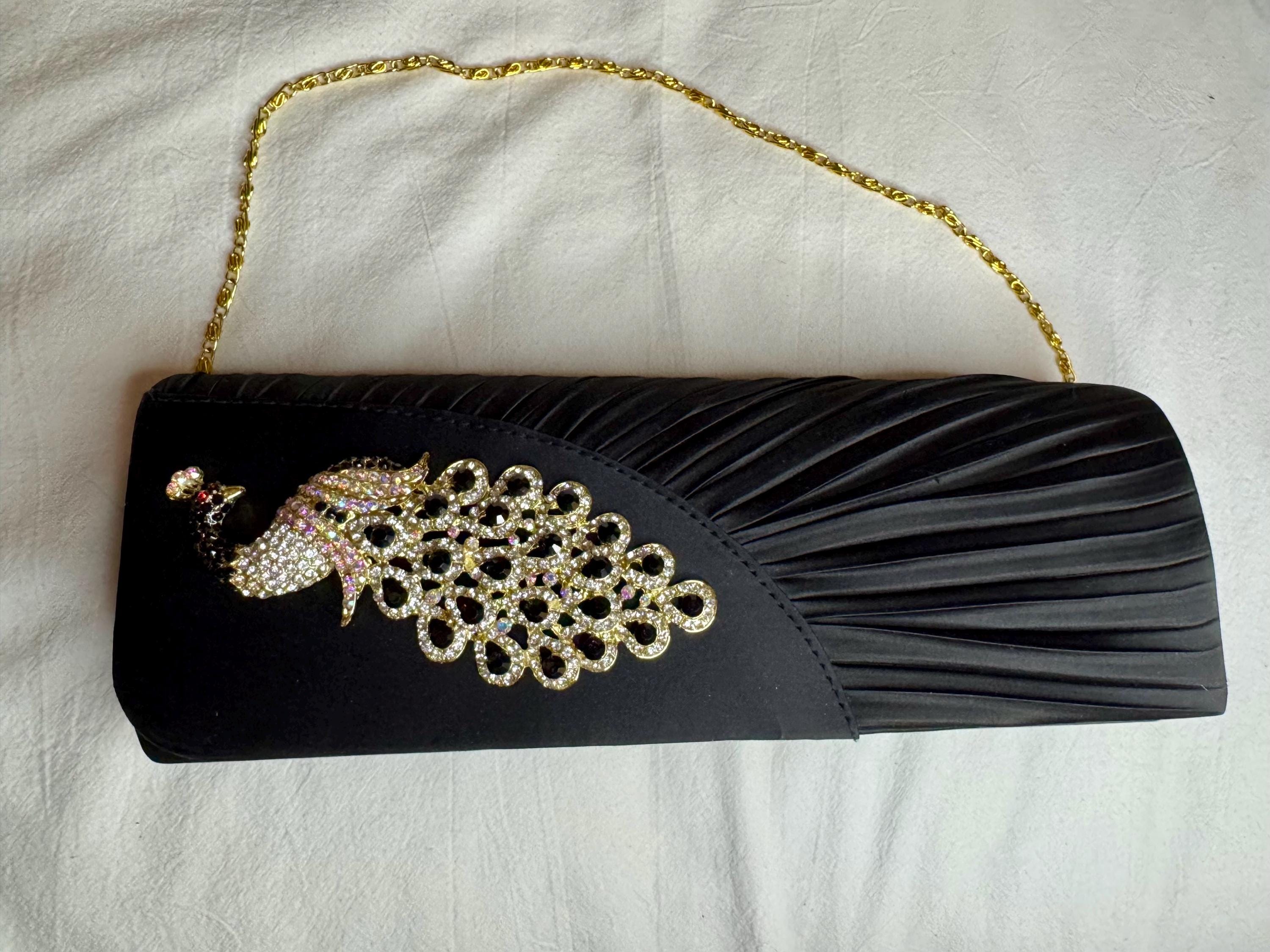 Elegant Black Satin Clutch Purse - Perfect Evening Bag for Weddings & Parties Elegant Party Clutch? A perfect blend of elegance and glam  main image 2